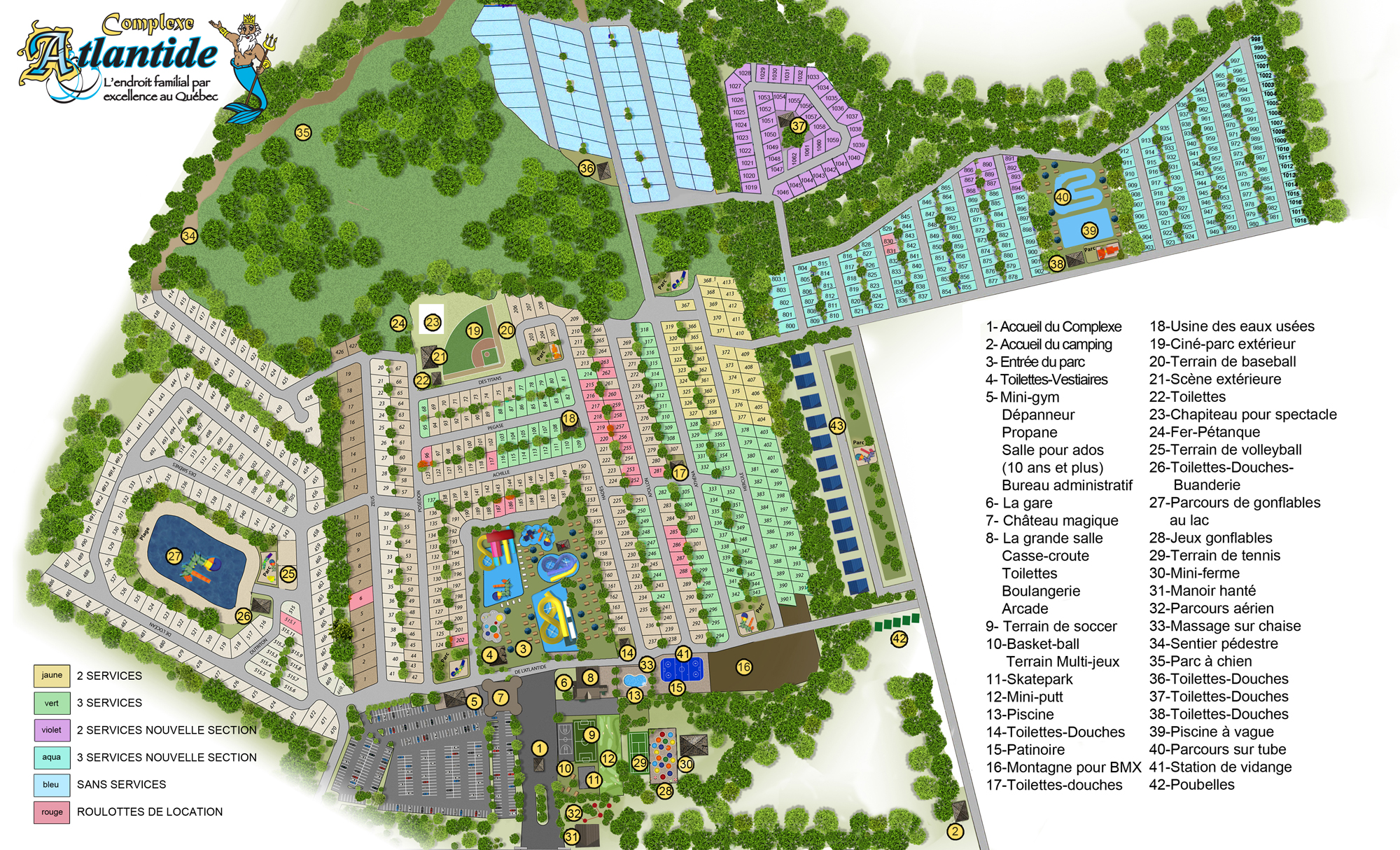 Plan du Complexe Atlantide Au village
